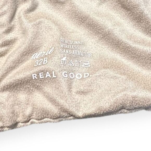 AERIE Women’s Real Sunnie Wireless Bra Nude Beige Size 32B - Picture 5 of 5